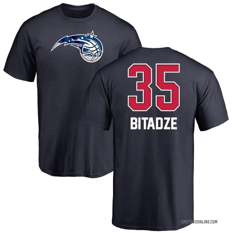 Goga Bitadze Men's Navy Orlando Magic Name and Number Banner Wave T-Shirt