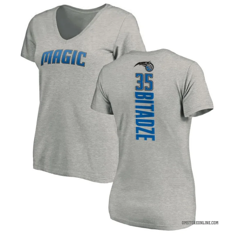 Goga Bitadze Women's Orlando Magic Ash Backer T-Shirt