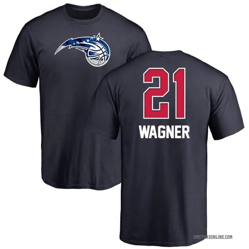 Moritz Wagner Men's Navy Orlando Magic Name and Number Banner Wave T-Shirt