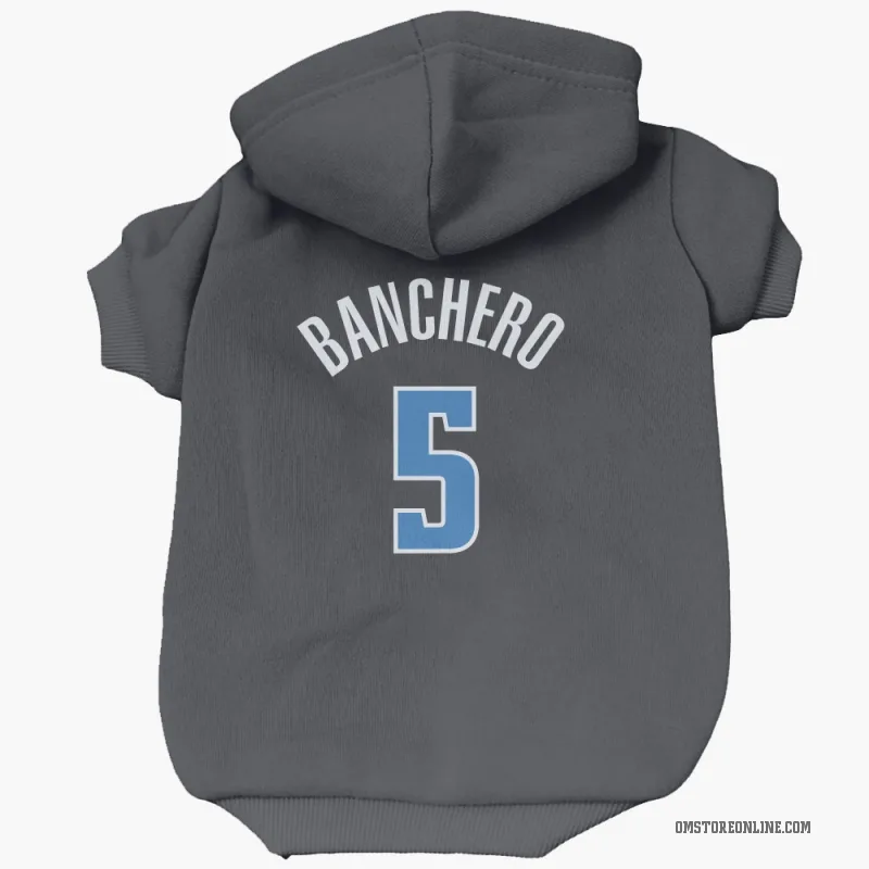 Paolo Banchero Black Orlando Magic Cat & Dog Pet Hoodie