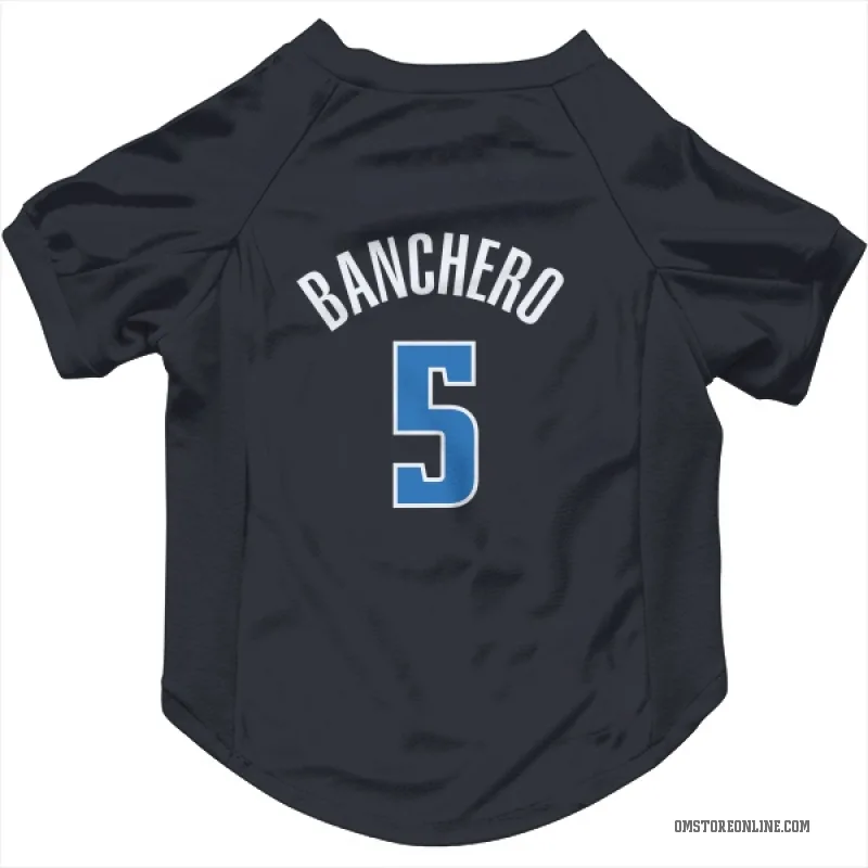 Paolo Banchero  Black Orlando Magic  Cat & Dog Pet Jersey