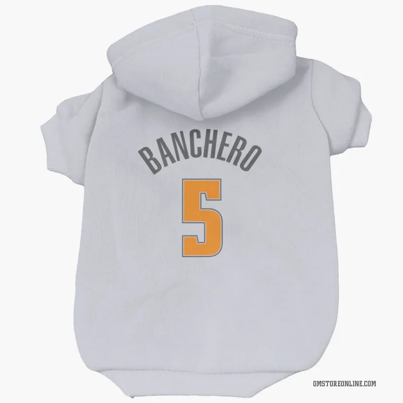 Paolo Banchero White Orlando Magic Cat & Dog Pet Hoodie